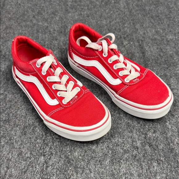 Vans Other - Vans Red and White Classic Sneakers Youth size 1